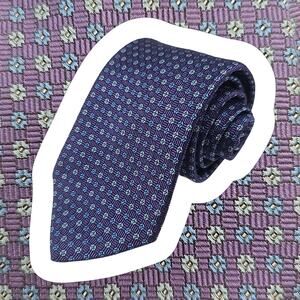 Brooks Brothers 100% Silk Jacquard Tie Mens Foulard Purple Blue USA 60" x 3.2"